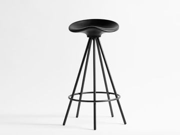 JAMAICA - Trestle-based aluminium and wood stool with footrest by BD Barcelona Design - view 2
